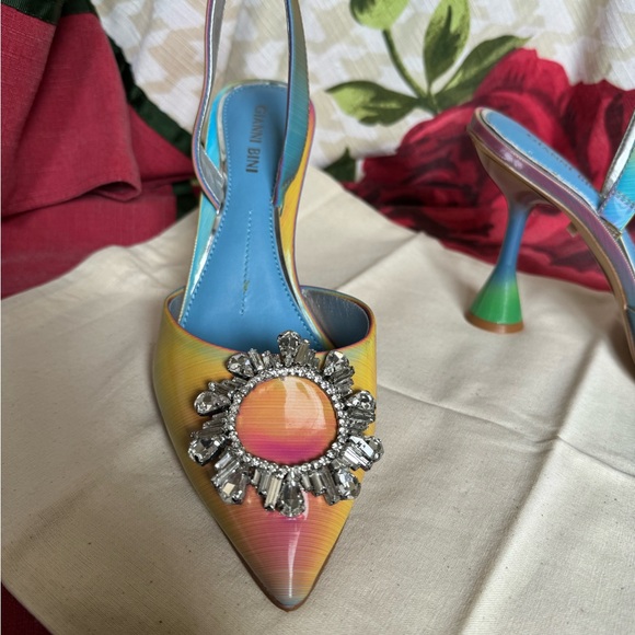 Gianni Bonnie Halter Back Pumps with Rhinestone and Changeable color - Picture 13 of 14